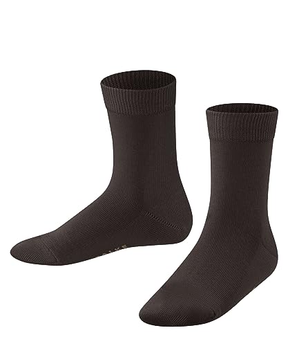 FALKE Unisex Kinder Socken Family K SO nachhaltige biologische Baumwolle einfarbig 1 Paar, Braun (Dark Brown 5230) neu - umweltfreundlich, 31-34 von FALKE