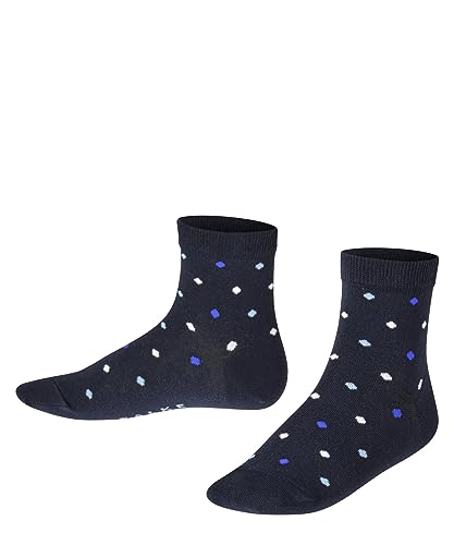 FALKE Unisex Kinder Multidot K SSO Baumwolle Gemustert 1 Paar Kurzsocken, Blau (Marine 6120), 27-30 von FALKE