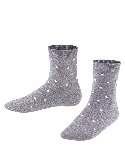 FALKE Unisex Kinder Kurzsocken Multidot K SSO Baumwolle gemustert 1 Paar, Grau (Light Grey 3400), 27-30 von FALKE