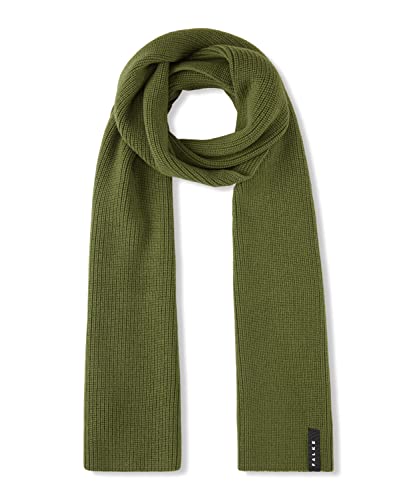 FALKE Unisex Winter-Schal Basic Scarf Pearlstitch U SC Wolle schnelltrocknend warm 1 Stück, Grün (Olive 7750), ONESIZE von FALKE