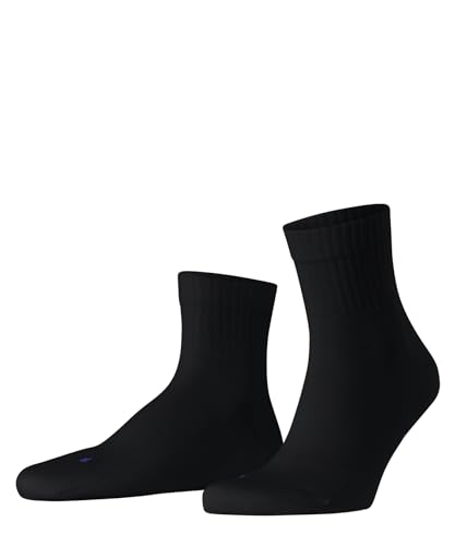 FALKE Unisex Run U SO Baumwolle einfarbig 1 Paar Socken, Noir (Black 3000) -Tige côtelée, 46-48 von FALKE