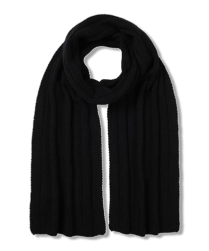 FALKE Unisex Scarf in Rib U SC Kaschmir schnelltrocknend warm 1 Stück Winter-Schal, Schwarz (Black 3000), OneSize von FALKE