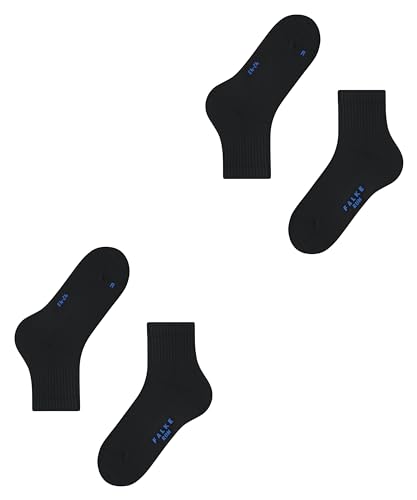 FALKE Unisex Socken Run 2-Pack U SO Baumwolle atmungsaktiv 2 Paar, Schwarz (Black 3000), 42-43 von FALKE