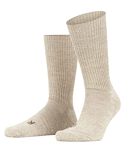 FALKE Unisex Socken Walkie Ergo U SO Wolle einfarbig 1 Paar, Beige (Sand Melange 4490), 44-45 von FALKE