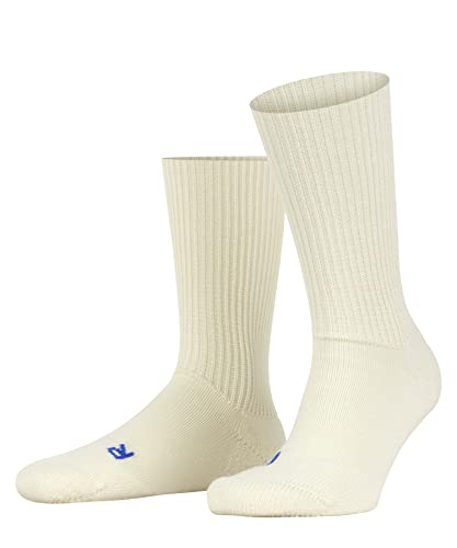 FALKE Unisex Socken Walkie Ergo U SO Wolle einfarbig 1 Paar, Weiß (Woolwhite 2060), 46-48 von FALKE