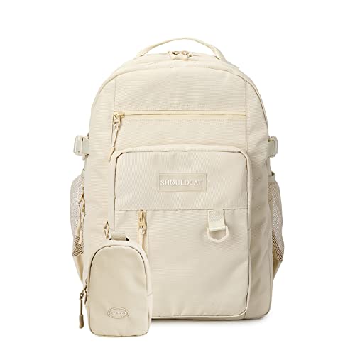 FANDARE Beiläufig Rucksack Schulrucksack Schulranzen Daypacks mit 15.6 Zoll Laptopfach Schultaschen mit Handytasche Mädchen Junge Kinderrucksack für Universität Reisen Freizeit Khaki von FANDARE