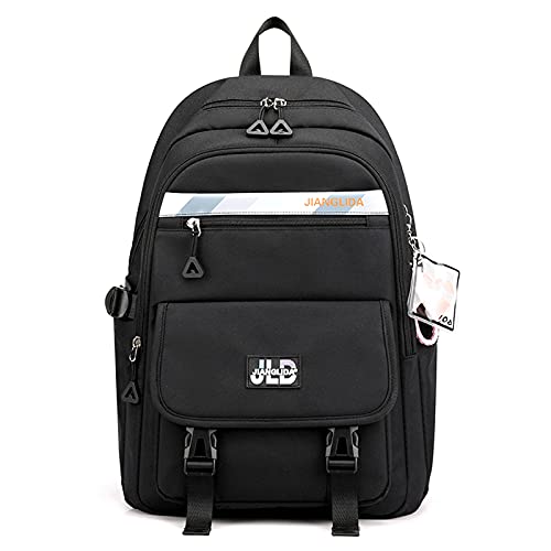 FANDARE Kinderrucksack Schulranzen Schultaschen Jungen Mädchen Schulrucksack Kinder Schultasche für Primarschüler Schüler der Mittelstufe Outdoor Reise Daypacks Rucksack Wasserdicht Nylon Schwarz von FANDARE