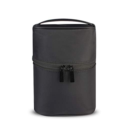 FANDARE Kulturbeutel Damen Kosmetiktasche Kulturtaschen Mädchen Waschtasche Beauty Case Kulturtasche Reise Waschbeutel Makeup Tasche Wasserdicht Nylon Schwarz von FANDARE