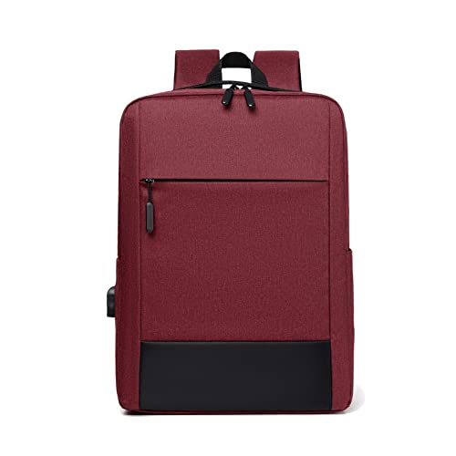 FANDARE Laptop Rucksack Herren Damen Schulrucksack Tagesrucksack Trekkingrucksack mit USB Ladeanschluss Daypacks zum Business Reisen Arbeit Freizeit Outdoor Schulranzen Daypacks Violett Rot von FANDARE