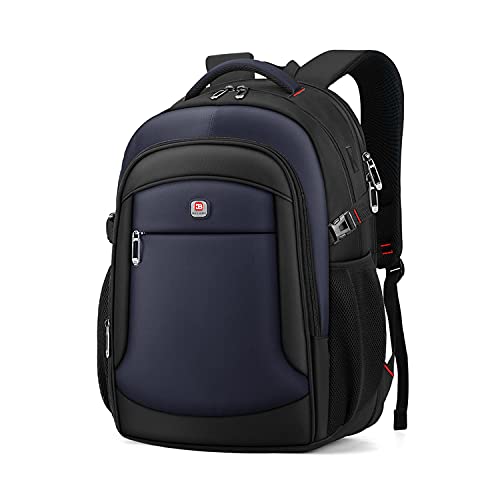 FANDARE Unisex Laptop Rucksack Schulrucksack Herren Damen für 16 Zoll Laptop-Tasche mit USB Ladeanschluss Business Arbeit Laptop-Rucksäcke Reise Schüler Schulranzen Schultasche Daypacks Schwarz Blau L von FANDARE