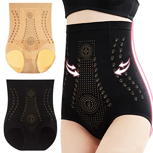 FANGCCC Fiber Restoration Shaper, 2 Stück Ionstech Unique Fiber Restoration Shaper Elastisch Body Shaper für Damen Hohe Taille Shapewear für In Form Kommen (XL) von FANGCCC