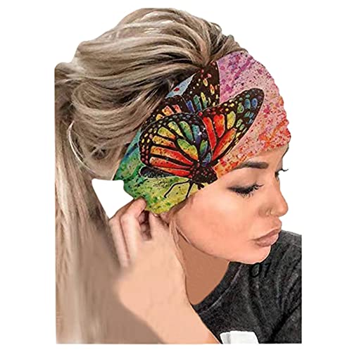 Kopfband mit Haaraufdruck Wrap Women hair Gummiband Bandana Headband Headband Fahrraddämpfer & -komponenten (Pink, One Size) von FASLOLSDP