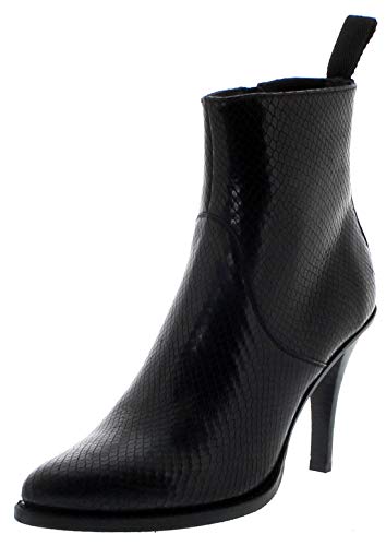 FB Fashion Boots Damen Stiefelette Eva Negro Stiletto Lederschuhe Schwarz 37 EU von FB Fashion Boots