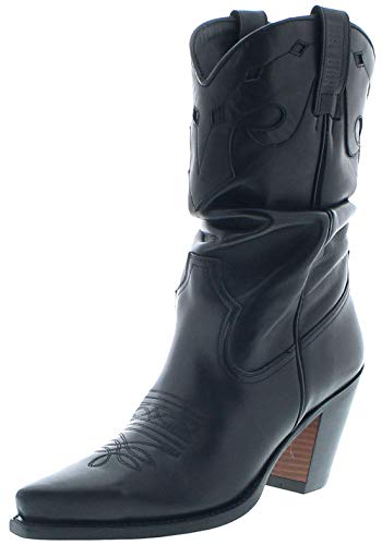 Mayura Boots Damen Cowboy Stiefel 1952 Westernstiefel Lederstiefel Schwarz 38 EU von FB Fashion Boots
