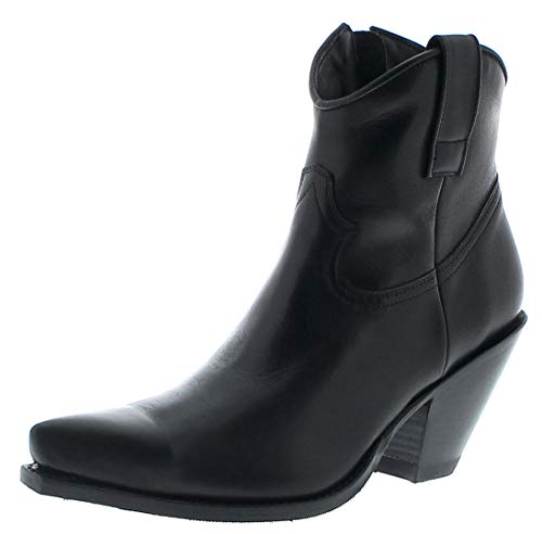 Sendra Boots Damen Stiefelette 15521 Lederstiefel Schwarz 38 EU von FB Fashion Boots