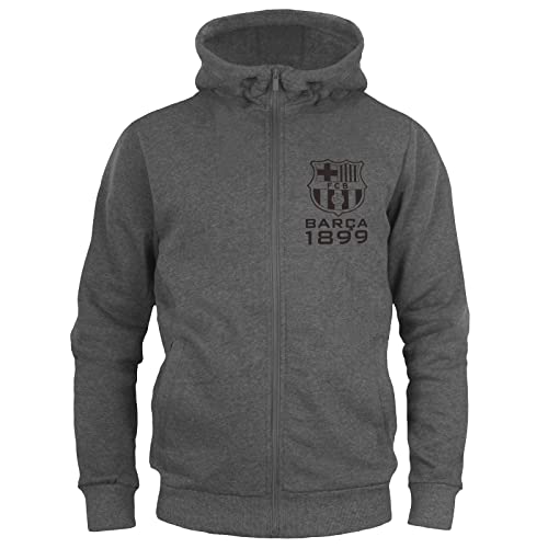 FC Barcelona - Jungen Fleece-Sweatjacke - Offizielles Merchandise - Geschenk für Fußballfans - Grau - 12-13 Jahre von Barcelona