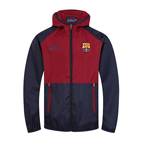 FC Barcelona - Jungen Wind- und Regenjacke - Offizielles Merchandise - Dunkelblau & Rot - 10-11 Jahre von Barcelona