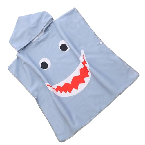 FEBE Badeponcho Kinder Smiley Badetuch Mit Kapuze Bademantel für Kleinkind von FEBE