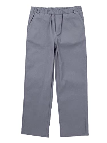 FEESHOW Baby Kinder Jungen Anzughose Regular Fit Chino Hose Gerade Schuluniform Pants Mit Elastische Taille Grau_B 146-152/11-12 Jahre FEESHOW Baby Kinder Jungen Anzughose Regular Fit Chino Hose Gerade Schuluniform Pants Mit Elastische Taille Grau_B 146-152/11-12 Jahre von FEESHOW