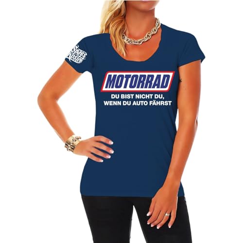 FELDWEGHEIZER Damen Tshirt Motorrad Sprüche Du bist Nicht du wenn du Auto fährst Biker Frauen von FELDWEGHEIZER