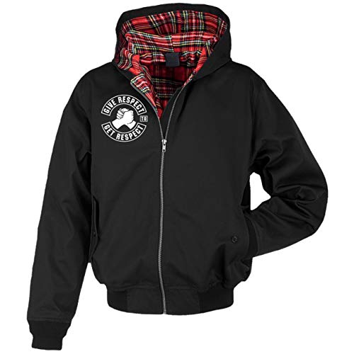 FELDWEGHEIZER Herren Harrington Jacke mit Kapuze German Biker MC Germany Club totenkopf von FELDWEGHEIZER