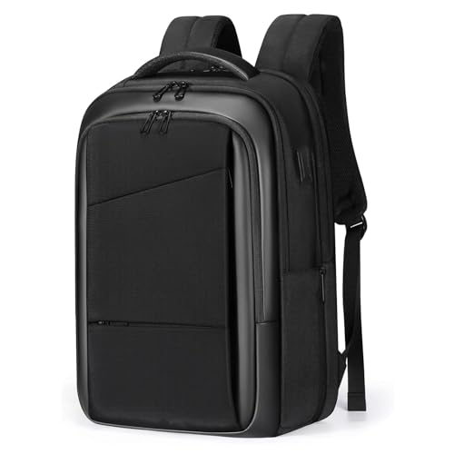 FENRUIEN Reisetasche Laptoptasche 15,6 Zoll, erweiterbarer Computerrucksack Business Rucksack Herren mit USB Ladeanschluss von FENRUIEN