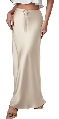 Damen High Waist Rock Seidensatin Fishtail Seidiger Seidensatinrock Business Bleistiftrock Elegant HoheTaille Hüftrock Arbeitrock Bürorock Glänzende Rock Vintage Figurbetonter Rock - S Damen High Waist Rock Seidensatin Fishtail Seidiger Seidensatinrock Business Bleistiftrock Elegant HoheTaille Hüftrock Arbeitrock Bürorock Glänzende Rock Vintage Figurbetonter Rock - S von FEOYA