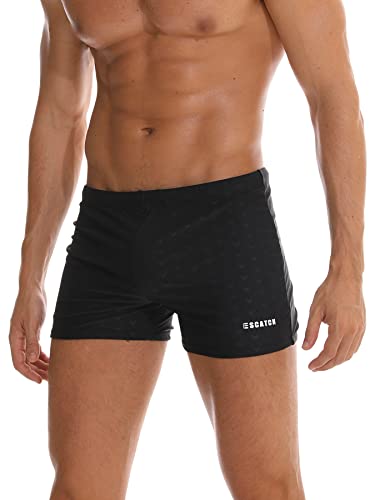 FEOYA Badehose Herren Eng Kurz Badeshorts mit Tunnelzug Schwimmhose Wassersport Boardschorts UV Schutz Jungen Schwimmwear Sommer Brief Swim Short von FEOYA