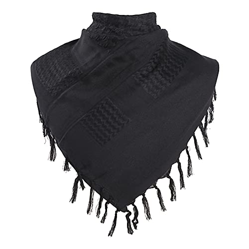 FEOYA Baumwolle Halstuch Shemagh Military Tactical Keffiyeh Desert Deckenschal Kopftücher 110 x 110cm Arab Wrap mit Quaste für Herren Damen von FEOYA