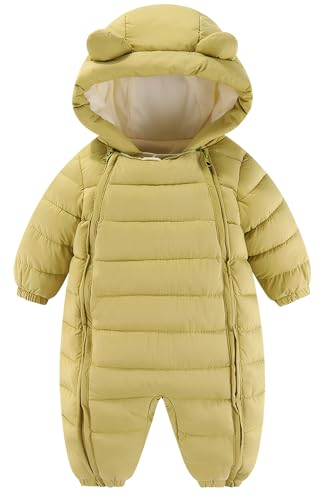 FEOYA Neugeborene Strampler Outdoor Baby Jungen Mädchen Daunenmantel Lange Ärmel Kleinkind Jumpsuit Einteilige Gelb 10-18 Monate FEOYA Neugeborene Strampler Outdoor Baby Jungen Mädchen Daunenmantel Lange Ärmel Kleinkind Jumpsuit Einteilige Gelb 10-18 Monate von FEOYA