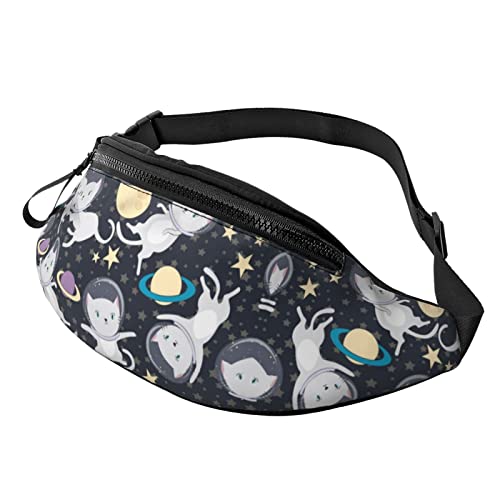 Cartoon Santa Claus Print Outdoor Sport Bauchtasche Freizeit Sport Hüfttasche Alltag Casual Brusttasche für Männer und Frauen, Lustiger Astronautendruck, Einheitsgröße von FFEXS