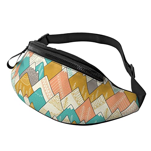 Frühlingsgras-Druck, Outdoor-Sport, Gürteltasche, Freizeit-Sport, Hüfttasche für den Alltag, lässige Brusttasche für Männer und Frauen, Berge Print, Einheitsgröße von FFEXS