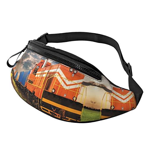 Galaxy Print Herren und Damen Freizeit Sport Hüfttasche Outdoor Sport Fanny Pack Alltag Casual Brusttasche, Güterzug Druck, Einheitsgröße von FFEXS