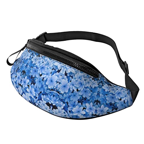 Goldfarbene Musiknote mit glänzendem Stern-Druck, Outdoor-Sport, Gürteltasche, Freizeit, Sport, Hüfttasche für den Alltag, lässige Brusttasche für Männer und Frauen, Blauer Blumendruck, Einheitsgröße von FFEXS