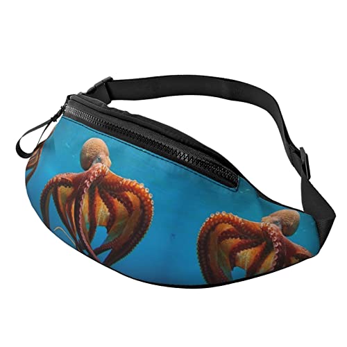 Oktopus Print Herren und Damen Freizeit Sport Hüfttasche Outdoor Sport Fanny Pack Alltag Casual Brusttasche, Octopus Print, Einheitsgröße von FFEXS