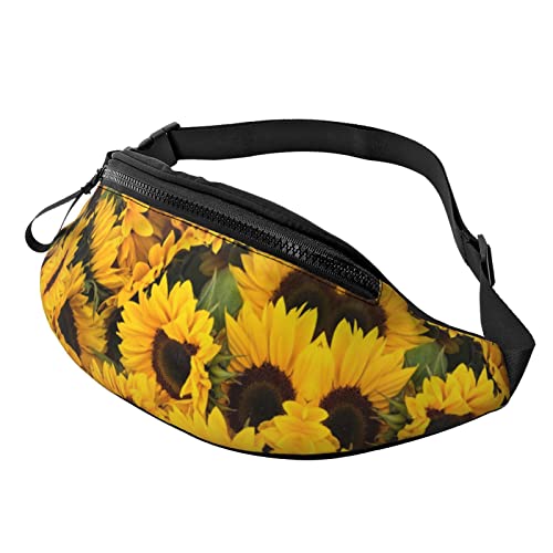 Sky Through The Tree Print Outdoor Sport Bauchtasche Freizeit Sport Hüfttasche Alltag Casual Brusttasche für Männer und Frauen, Sonnenblumen-Print, Einheitsgröße von FFEXS