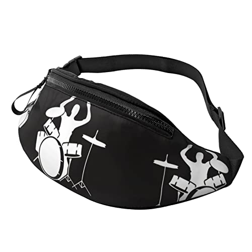 Tropische Palmen Druck Herren und Damen Freizeit Sport Hüfttasche Outdoor Sport Fanny Pack Alltag Casual Brusttasche, Drummer Print, Einheitsgröße von FFEXS