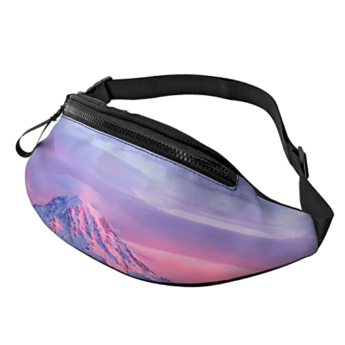 Wolfs Print Herren und Damen Freizeit Sport Hüfttasche Outdoor Sport Fanny Pack Alltag Casual Brusttasche, Aufdruck "Mount at Sunset", Einheitsgröße von FFEXS