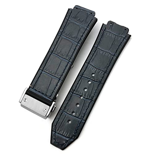 FFHAO Uhrenarmband aus Rindsleder, 20 mm, 22 mm, 25 mm x 19 mm, passend für Hublot-Uhrenarmband, Kalbsleder, Silikon-Armbänder, 22x16x20mm, Achat von FFHAO