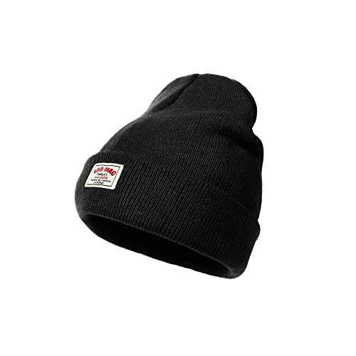 Strickmütze Schwarz Damen Herren Unisex Braun Winter Mütze Weiß Slouch Beanie Warme Feinstrick Wintermütze Weich Streetwear für Frauen von FFWTPY