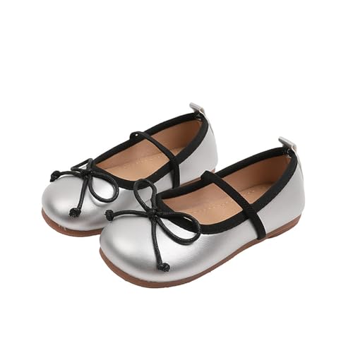 Baby-Schuhe für Einzelne Schulschuhe mit Schleife Kleinkind Baby Mädchen Schuhe Barfuß Weiche Baby Kinder Lederschuhe rutschfest Ballerinas Kleinkind Schuhe Mädchen Sandalen Größe 23-35 von FGUUTYM