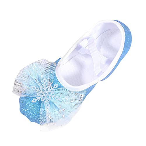 Ballettschuhe Mädchen Balettschlappen Kinder Tanzschuhe,Ballett Trainings Schläppchen für Kinder Ballettschuhe Satin Geteilte Ledersohle Tanzschuhe Ballettschläppchen für Mädchen Yogaschuhe von FGUUTYM