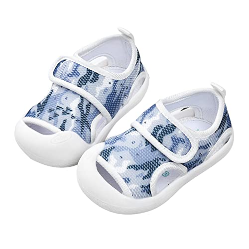 Bequeme Weiche Sandalen Baby Rutschfeste Krabbelschuhe Hausschuhe Mit Klettverschluss Turnschuhe Atmungsaktive Baby Freizeitsandalen Flache Kinder Sportschuhe Für Outdoor Kinder Strand Sandalen von FGUUTYM