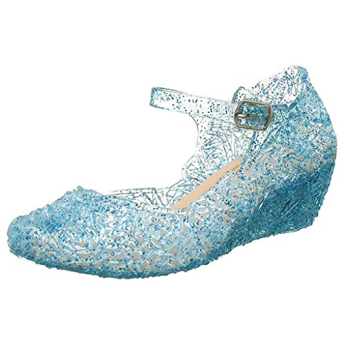 Crystal Prinzessin Schuhe Mädchen, Elegant rutschfest Ballerinas Mädchen Mary Jane Flats Schuhe Sandalen Mädchen 29 Mädchen-Kleidschuhe Kinder Hochzeit Party Performance Kleid Schuhe von FGUUTYM