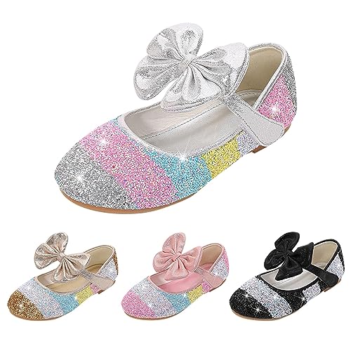 FGUUTYM Bogen Prinzessin Schuhe Bunte Sandalen Baby Freizeitsandalen Kleid Schuhe Mädchen Rosa Festliche Kleidschuhe Schulschuhe Hochzeitsschuhe Mary Jane Schuhe Schulschuhe Kinder Einzelne Schuhe von FGUUTYM