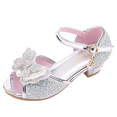 FGUUTYM Glitzer Sandalen Kinder Sandalen Baby Perle Strass Glänzende Prinzessin Schuhe Mädchen Lauflernschuhe Mädchen Party Schuhe Ballerina Schuhe Mädchen Hochzeitsschuhe Mädchen Ballettschuhe von FGUUTYM