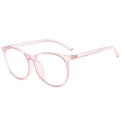 FGUUTYM Herren Sonnenbrille Runde Gläser Computer-Ermüdungs-Blau Webcam Brille (Pink, One Size) von FGUUTYM