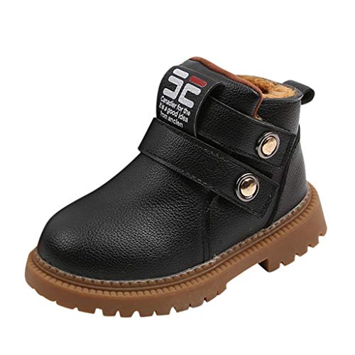 FGUUTYM Kinder Lederschuhe Stiefel Baby Mädchen,Mädchen Warm Gefütterte Schneestiefel,Weiche Sohle Babyschuhe Winterschuhe Wintersstiefel,1-6 Jahre Winter Kurzschaft Stiefel Schneestiefel, von FGUUTYM