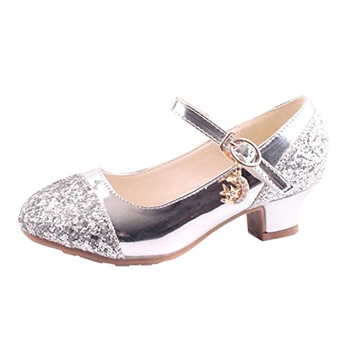 FGUUTYM Kleinkind Mädchen Glitzer Prinzessin Absatz Schuhe | Sandalen Mädchen | Mädchen Lauflernschuhe | Mädchen-Kleidschuhe | Sommer Elegant Crystal Schuhe | Festliche Kleidschuhe Schulschuhe von FGUUTYM