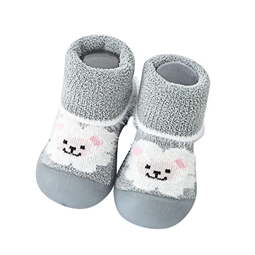 FGUUTYM Krabbelschuhe Baby 18/19: Kleinkind Schuhe Babyschuhe Jungen Mädchen Lauflernschuhe Sockenschuhe Weichen Sohle Indoor Babysocken Prewalker Rutschfest Krabbelschuhe Bodensocken von FGUUTYM